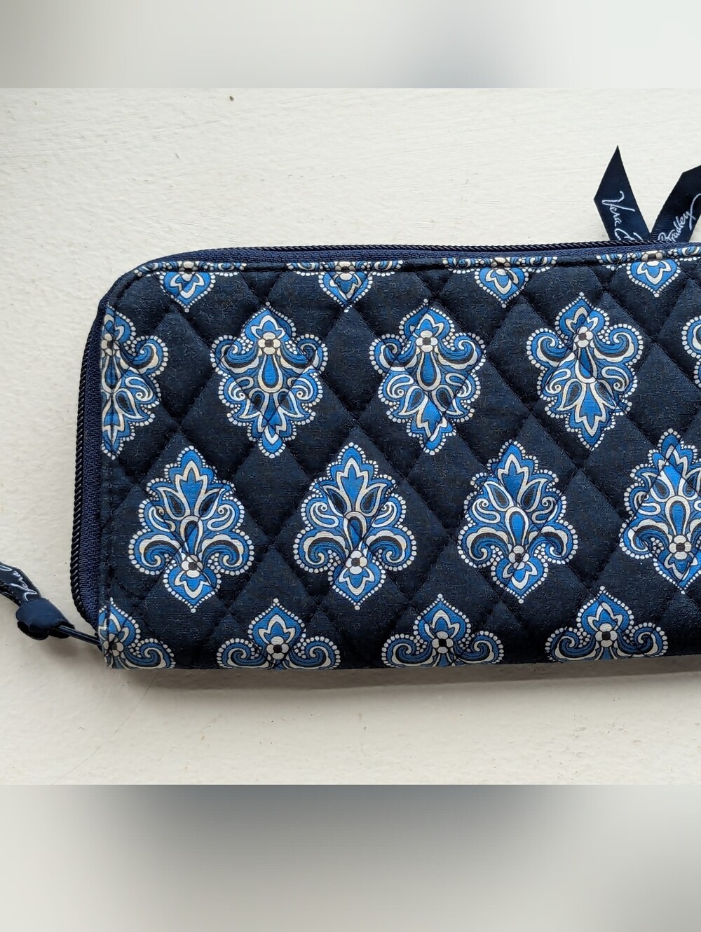 Vera Bradley Blue Quilted Zip Wallet